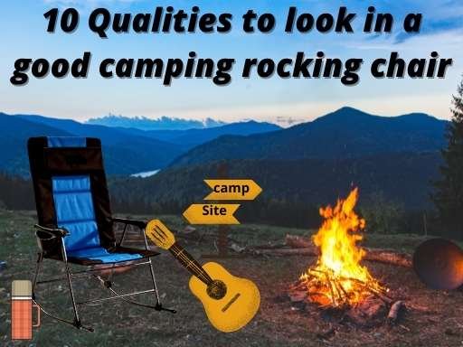 camping rocking chair on camping site