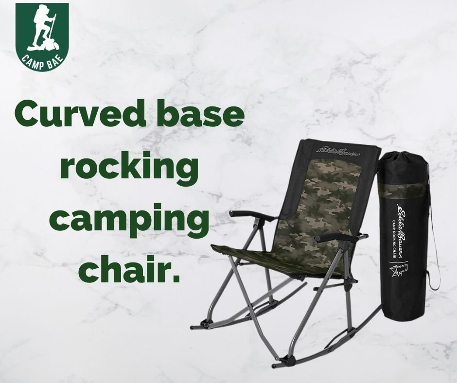 curved based camping rocking chair